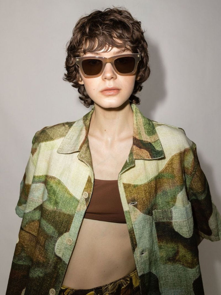 Green Les Lunettes D Frame Sunglasses