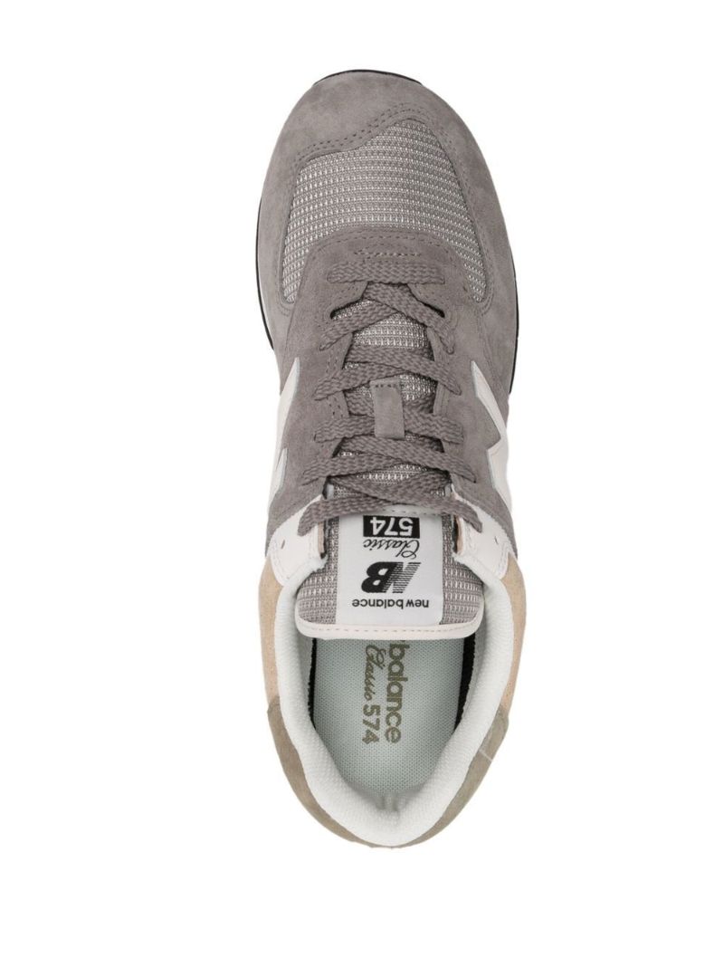 Grey 574 Low Top Leather Sneakers