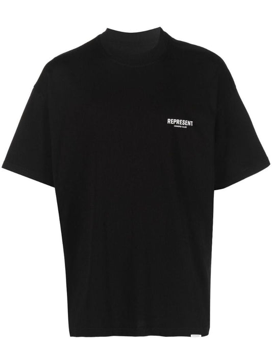 Black Logo Print Oversized T-shirt