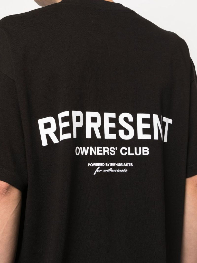 Black Logo Print Oversized T-shirt