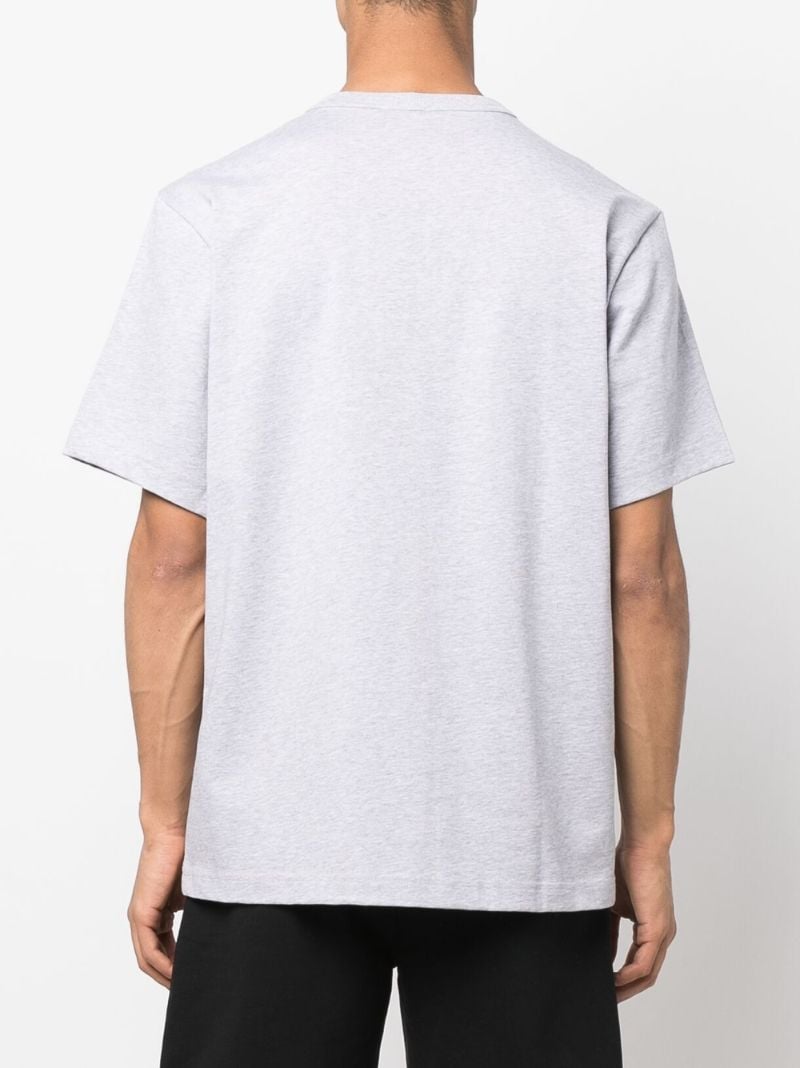 Grey Core Logo Print Cotton T-shirt