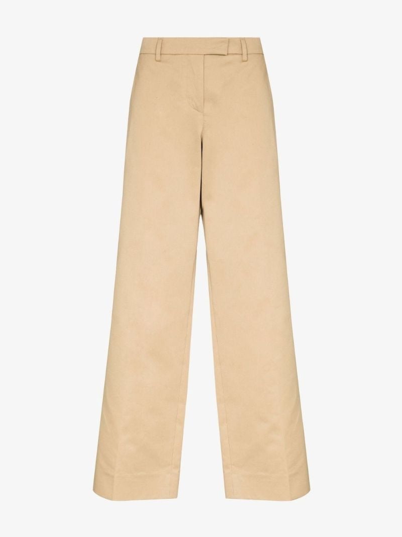 Straight Leg Cotton Trousers