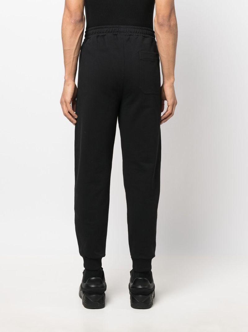 Black Core Logo Print Cotton Track Pants