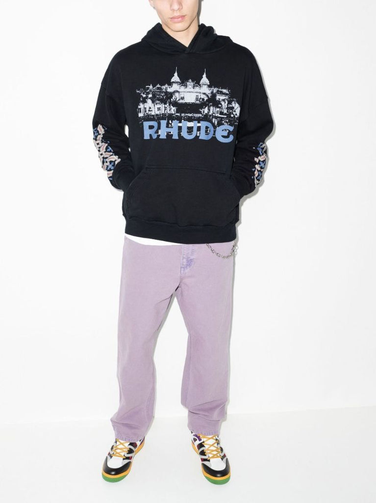 Casino Printed Cotton Hoodie