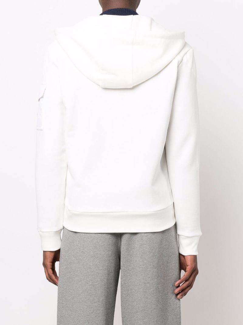 White Quilted Hooded Jacket