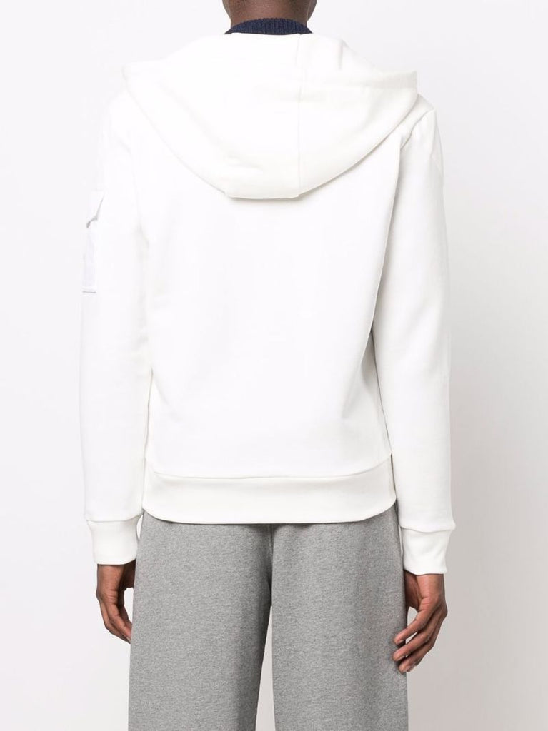 White Quilted Hooded Jacket
