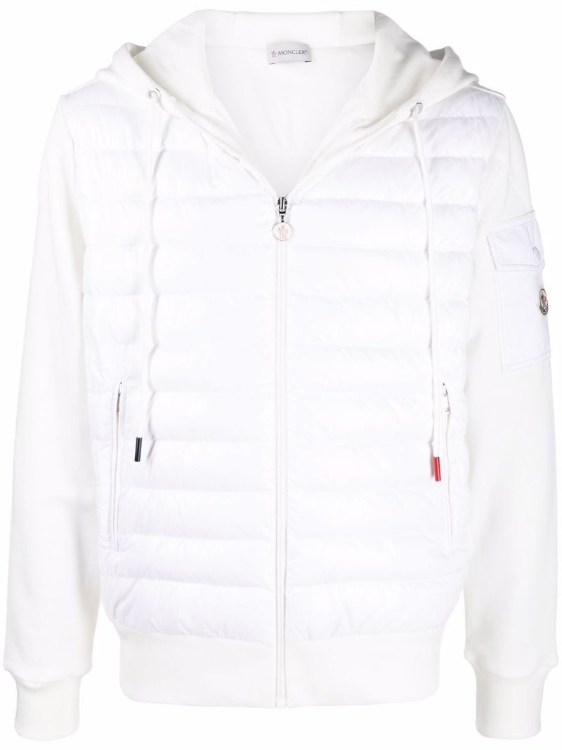White Quilted Hooded Jacket