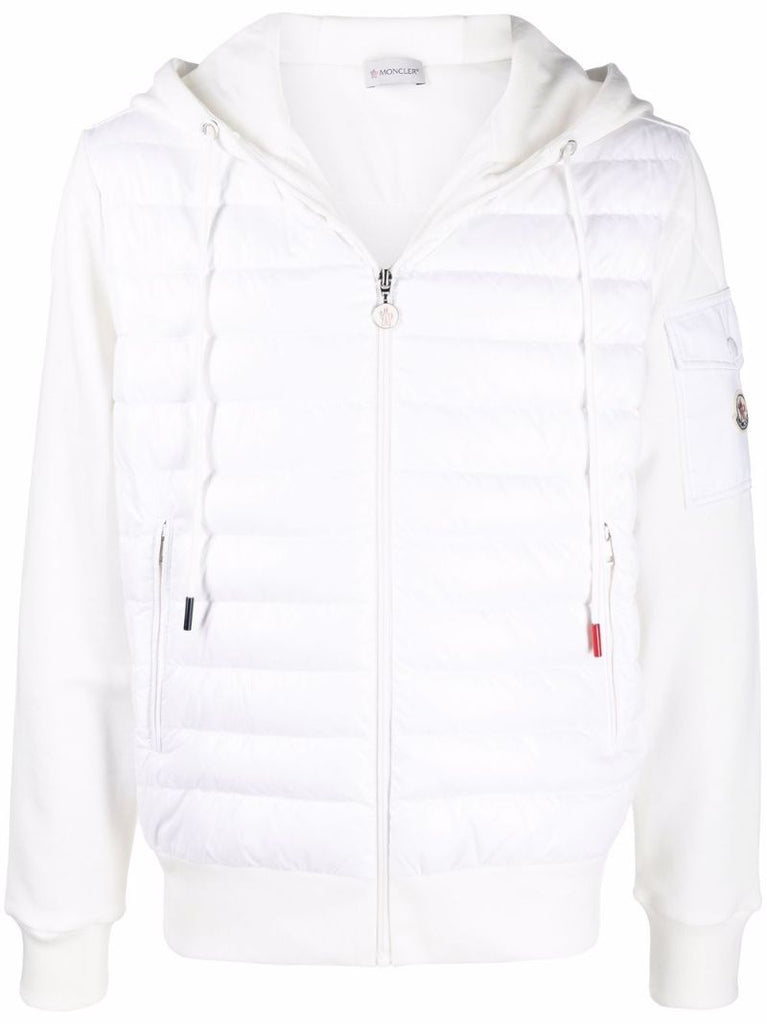 White Quilted Hooded Jacket