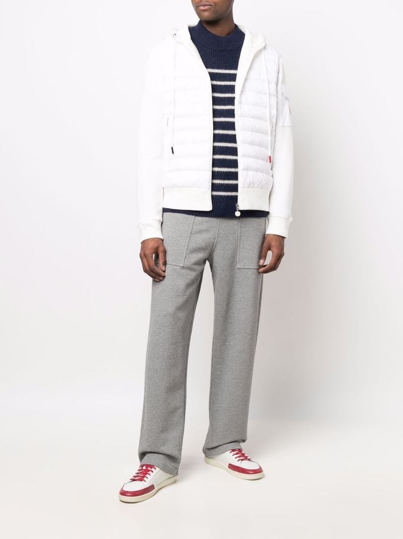 White Quilted Hooded Jacket