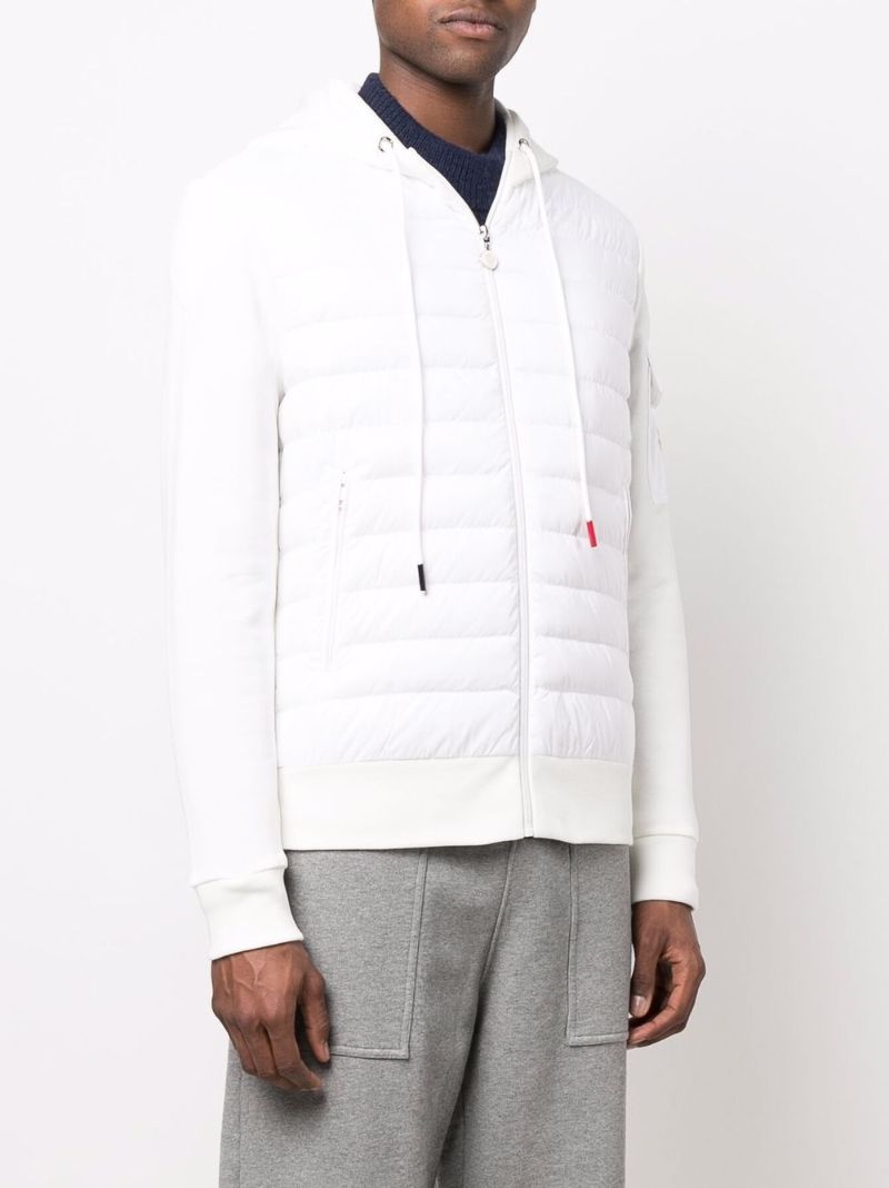 White Quilted Hooded Jacket
