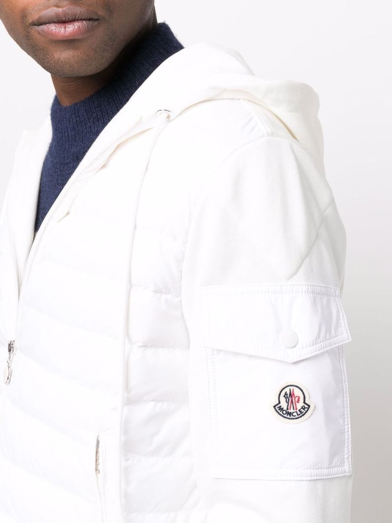 White Quilted Hooded Jacket