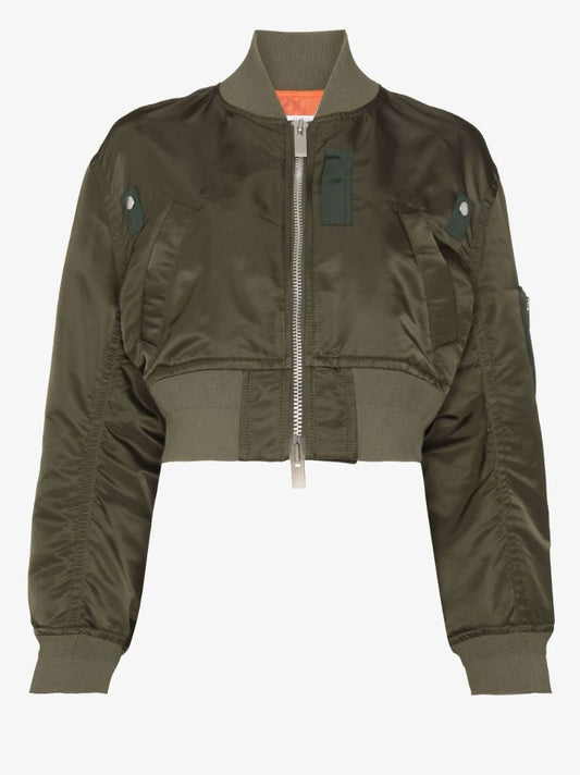 Cropped Bomber Jacket