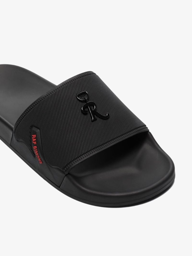 Black Astra Logo Rubber Slides