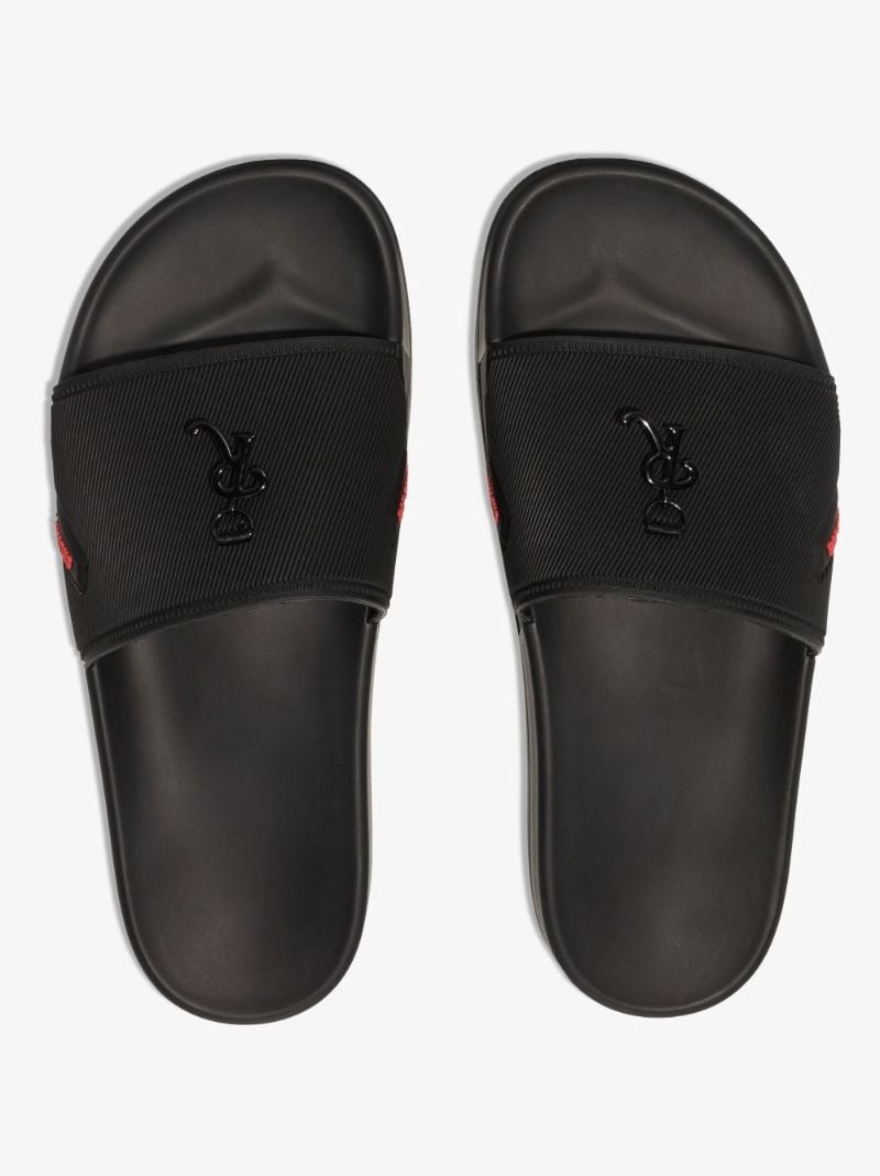Black Astra Logo Rubber Slides