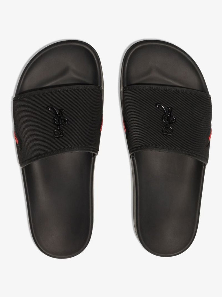 Black Astra Logo Rubber Slides