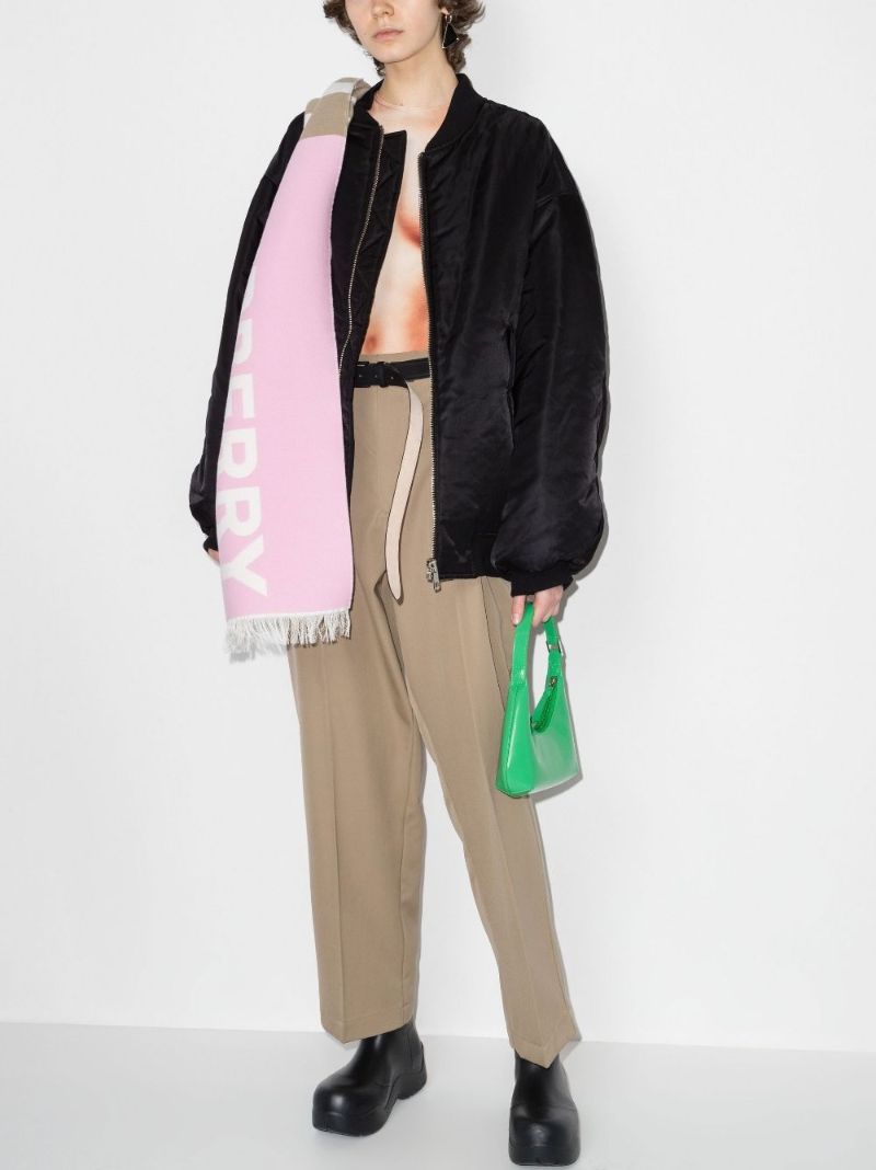 Pink Universal Passport Wool Jacquard Scarf