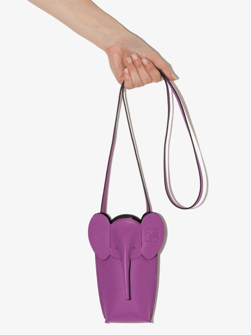 Purple Elephant Leather Mini Bag