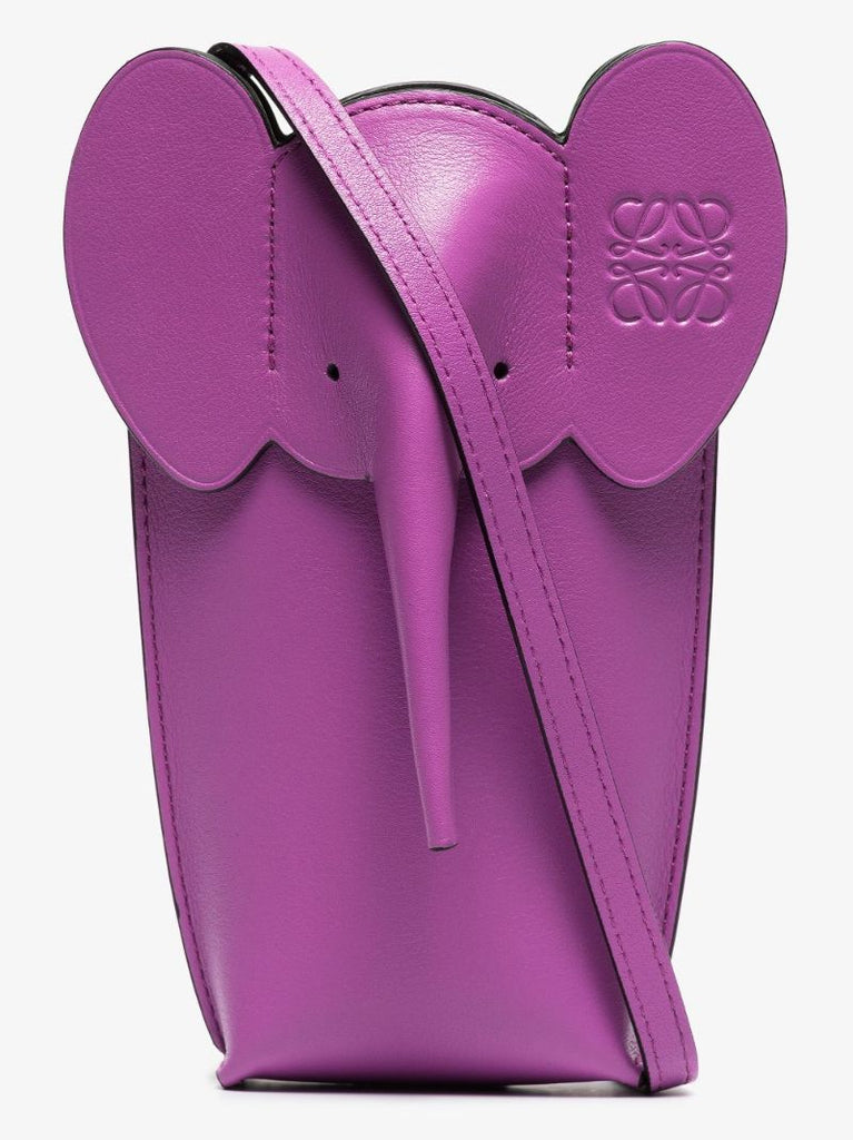 Purple Elephant Leather Mini Bag