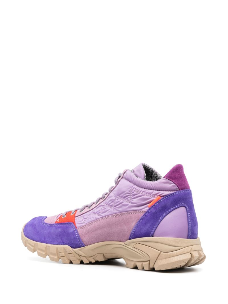 Purple Possagno Suede High Top Sneakers