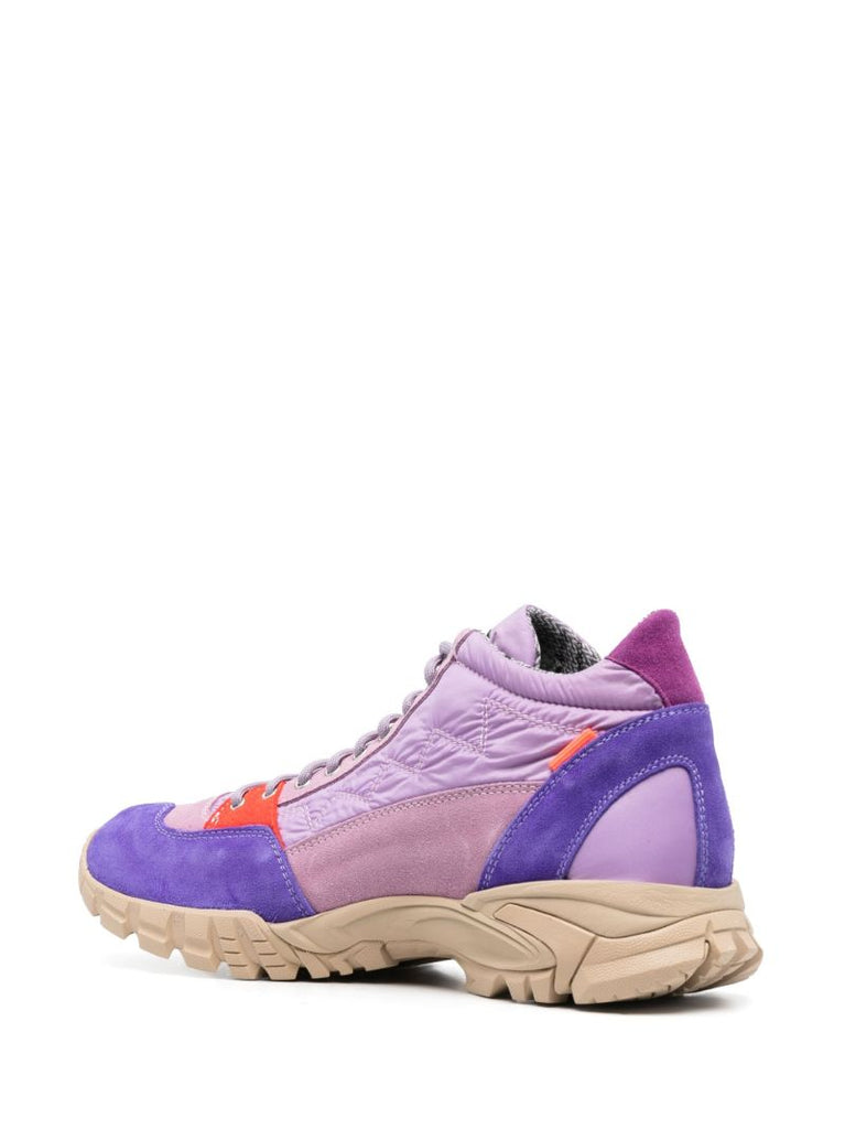 Purple Possagno Suede High Top Sneakers