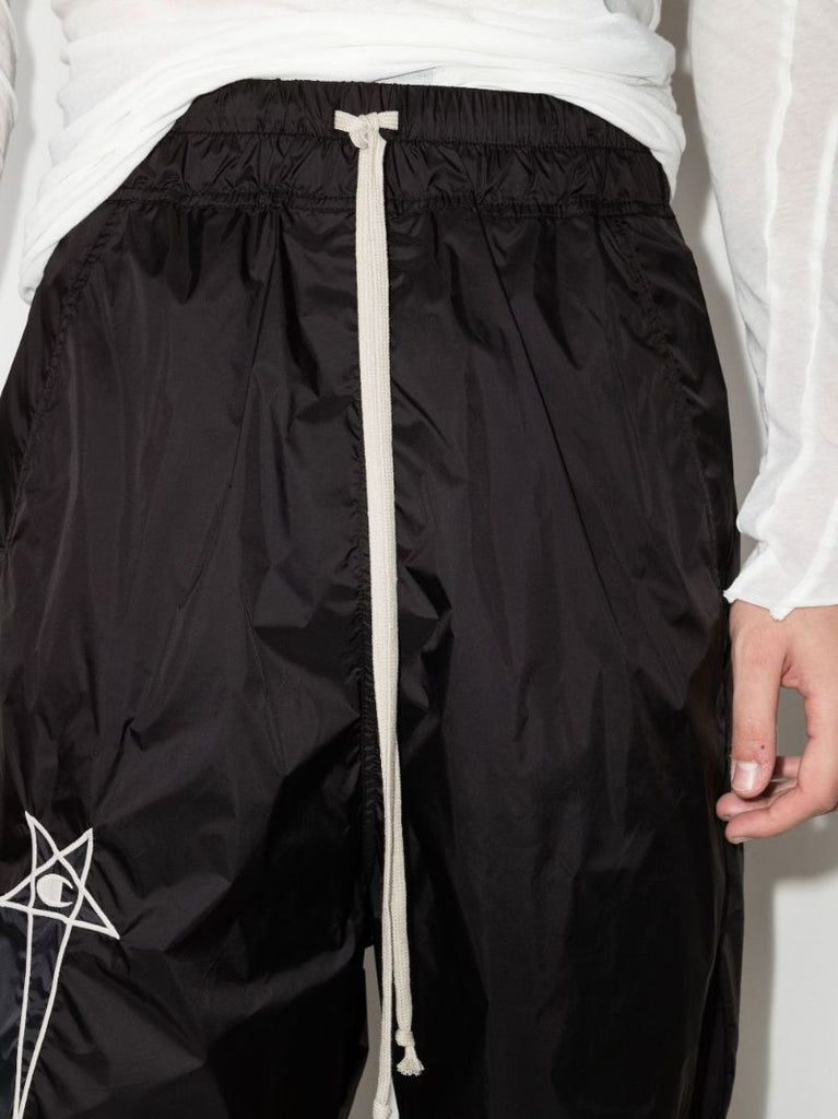 X Champion Beveled Pods Logo Track Shorts