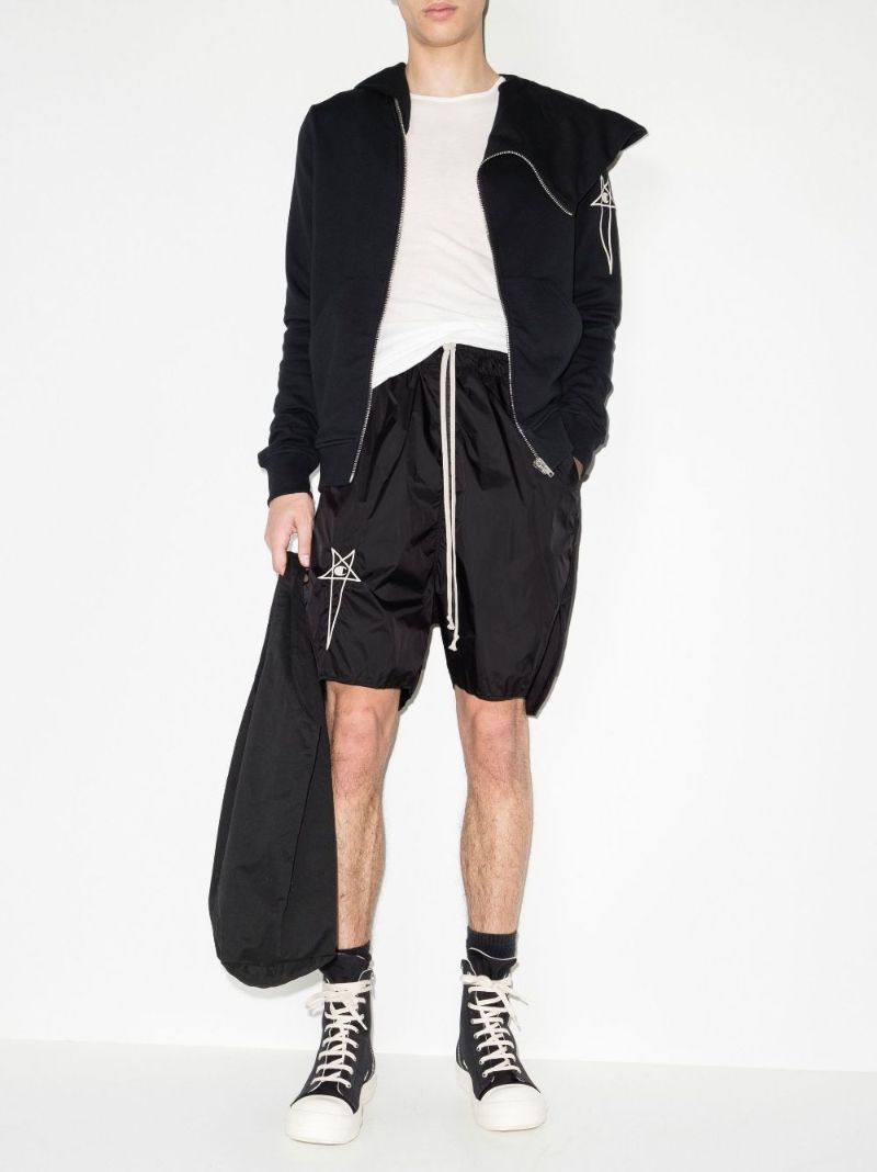 X Champion Beveled Pods Logo Track Shorts