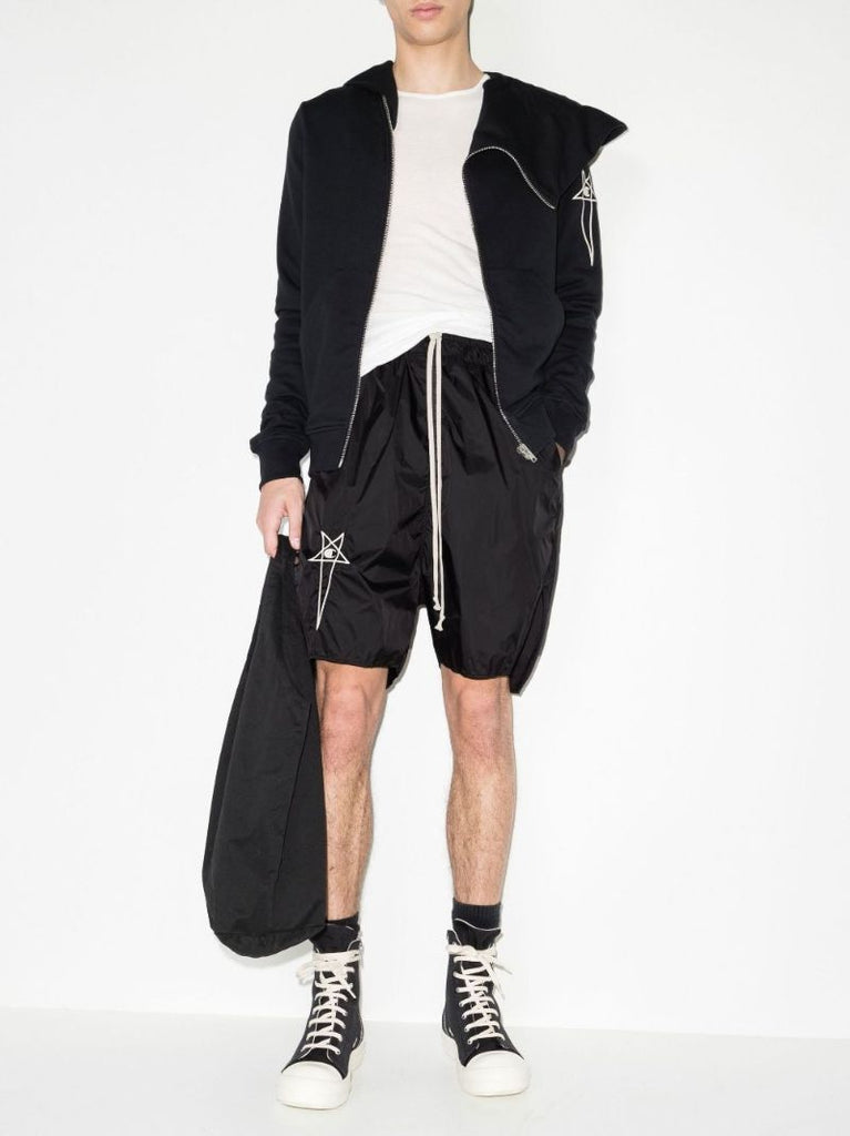 X Champion Beveled Pods Logo Track Shorts