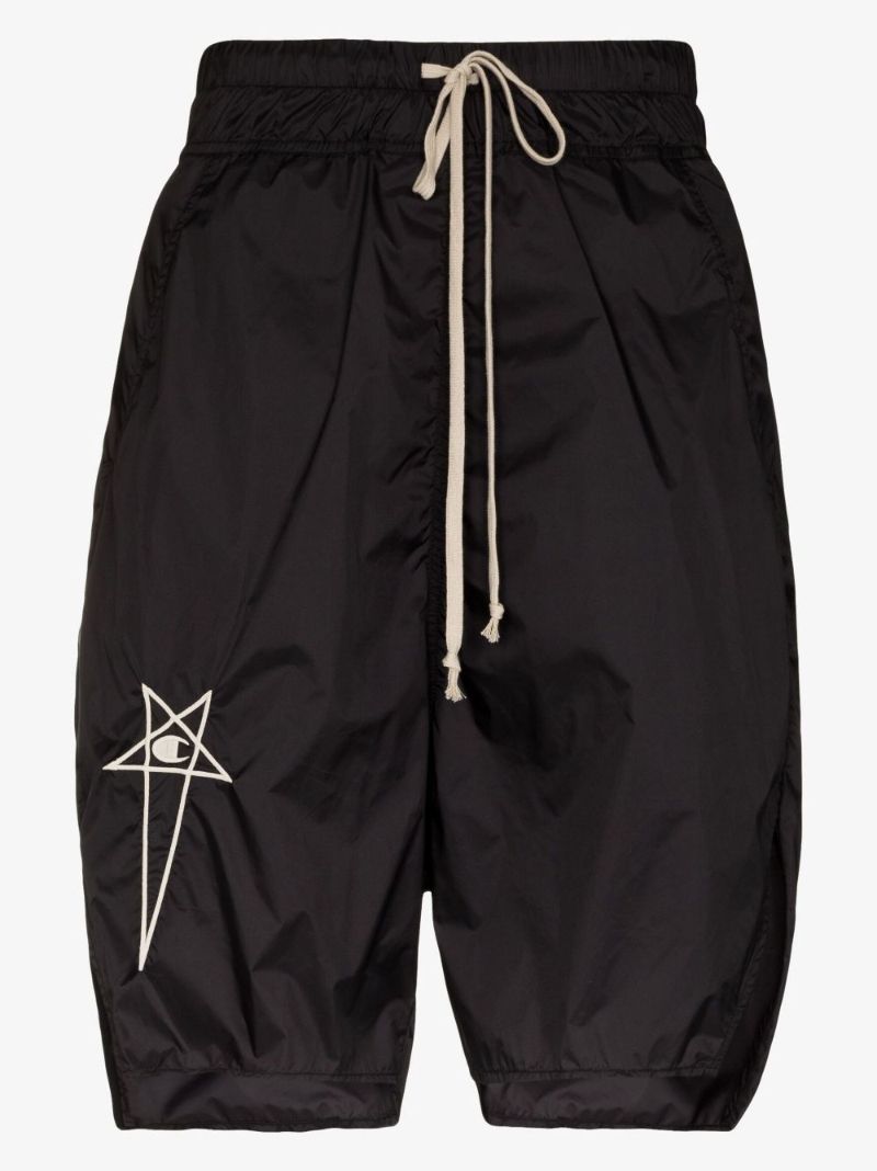 X Champion Beveled Pods Logo Track Shorts