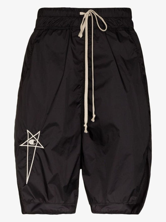 X Champion Beveled Pods Logo Track Shorts