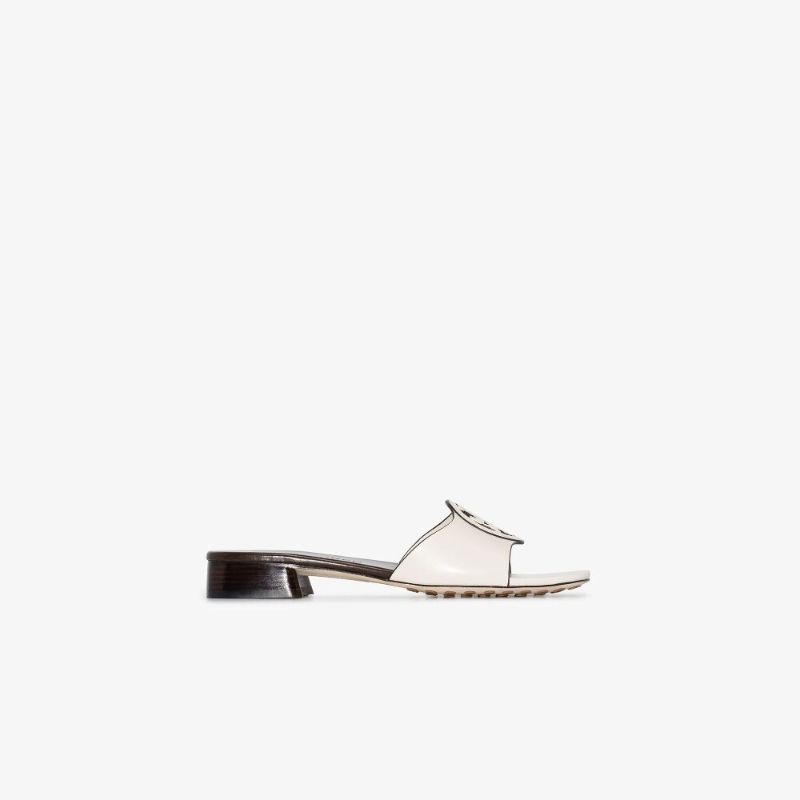 White BombÃ_x0083_Â©  Miller Leather Sandals