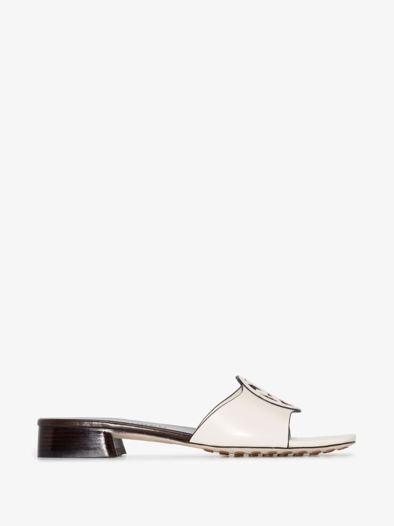 White BombÃ_x0083_Â©  Miller Leather Sandals