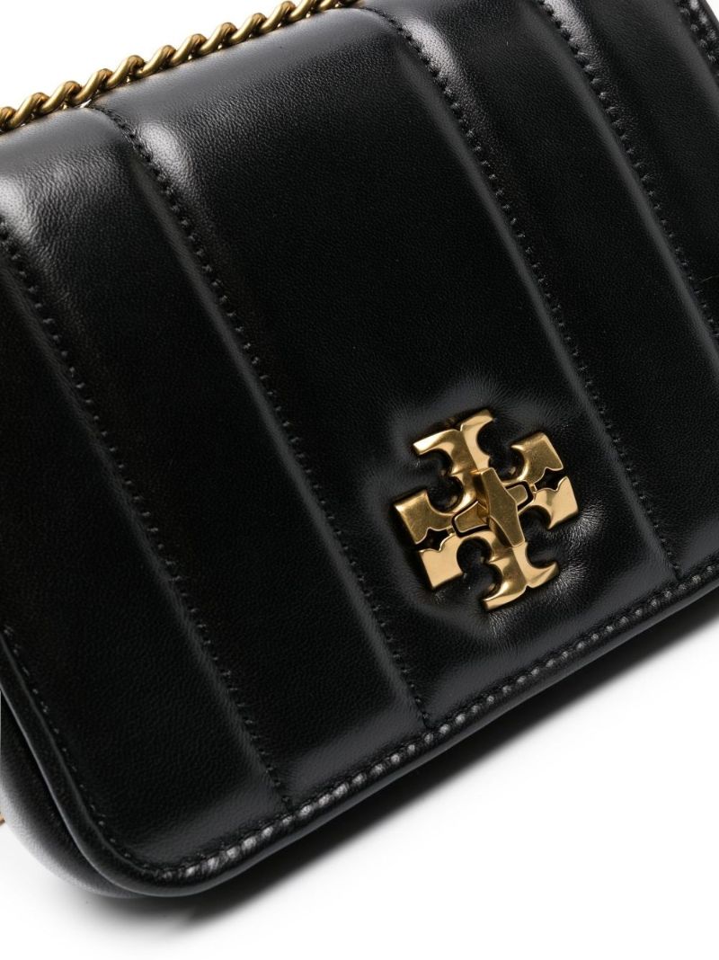 Black Kira Quilted Leather Shoulder Bag