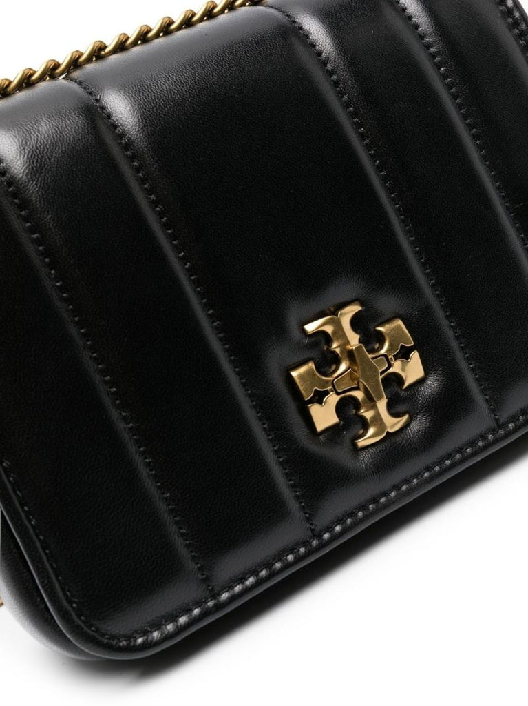 Black Kira Quilted Leather Shoulder Bag