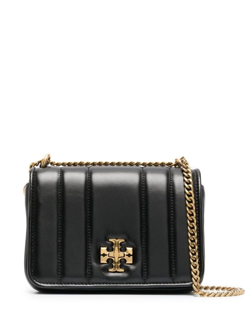 Black Kira Quilted Leather Shoulder Bag