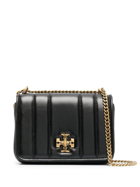 Black Kira Quilted Leather Shoulder Bag