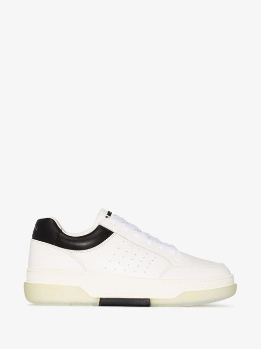 White Stadium Low Top Leather Sneakers
