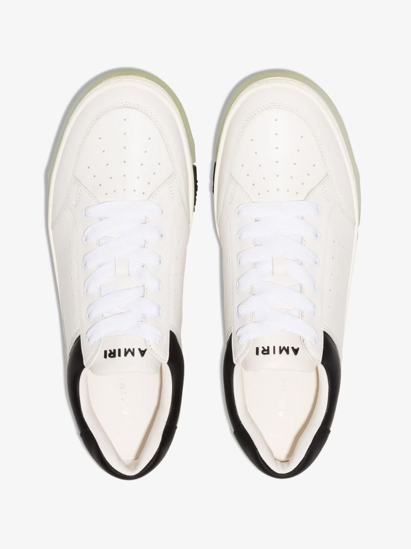 White Stadium Low Top Leather Sneakers