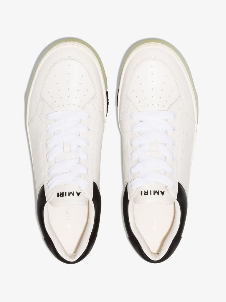 White Stadium Low Top Leather Sneakers