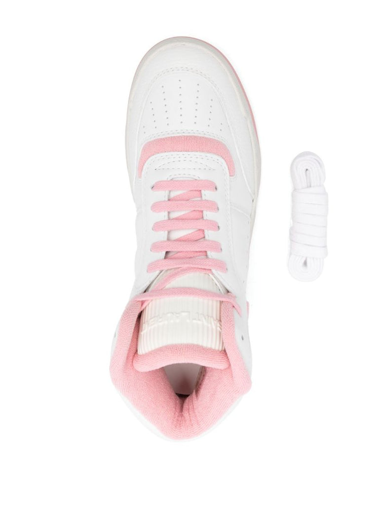 White Jeff High-top Leather Sneakers