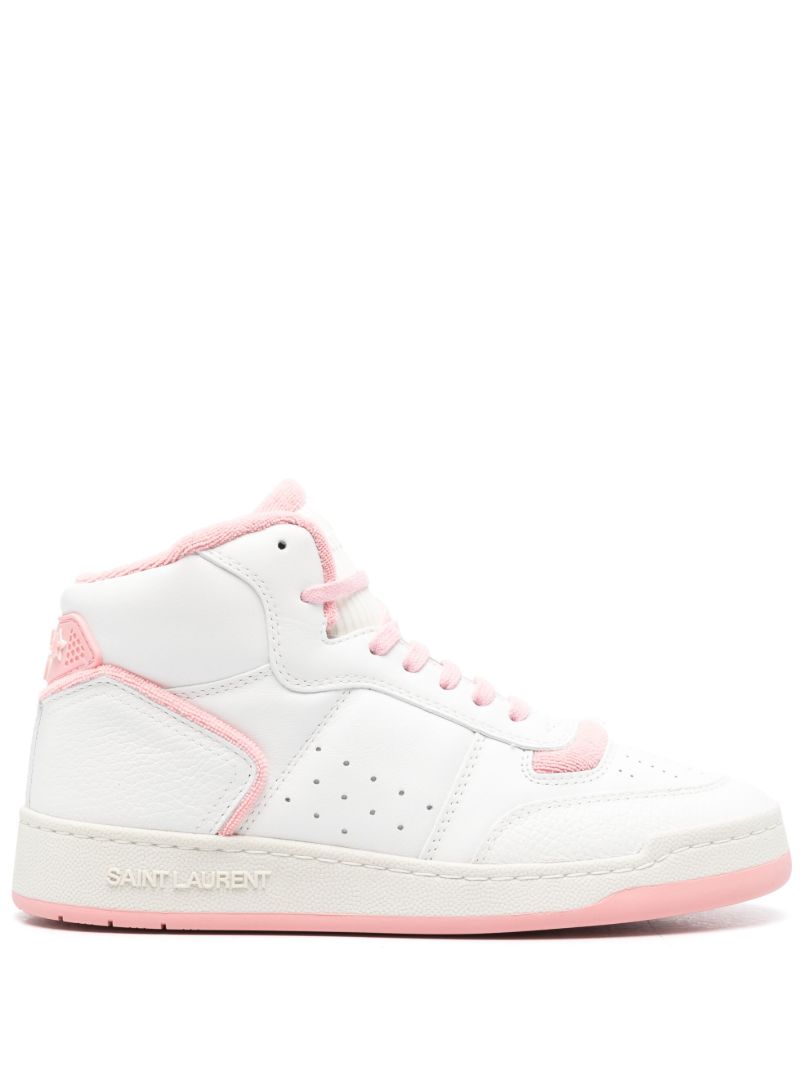 White Jeff High-top Leather Sneakers