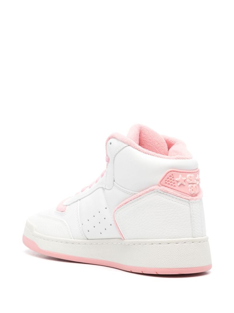 White Jeff High-top Leather Sneakers