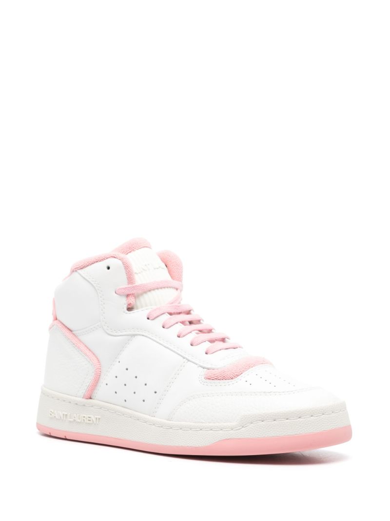 White Jeff High-top Leather Sneakers