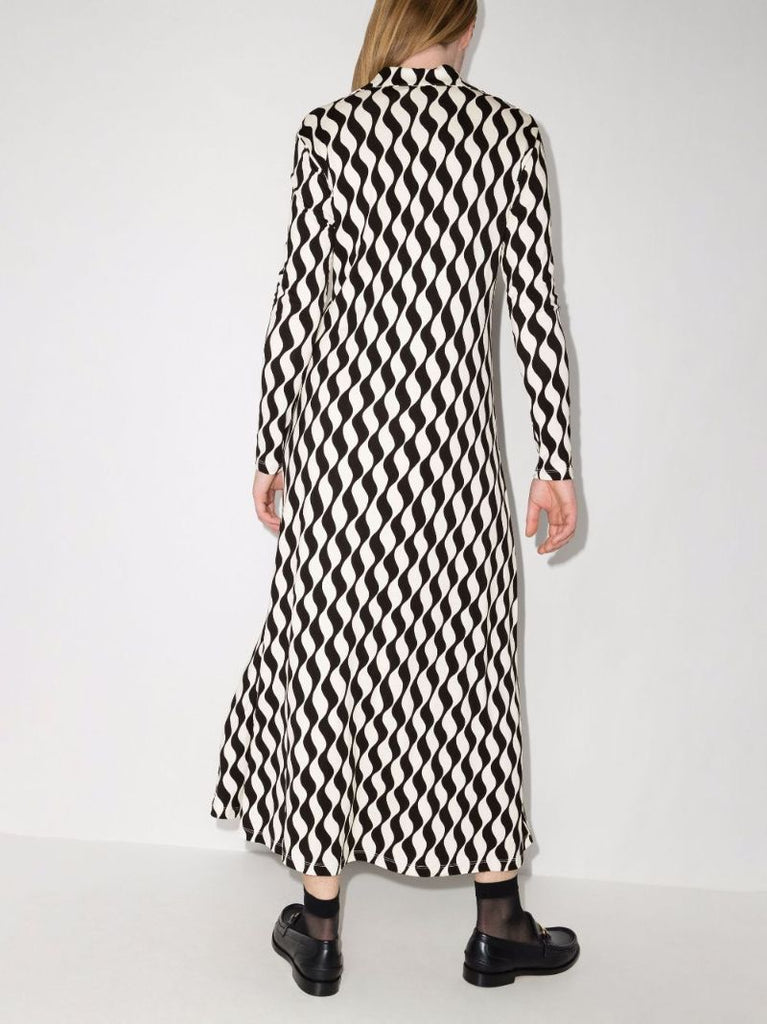 Tillie Wave Print Midi Dress
