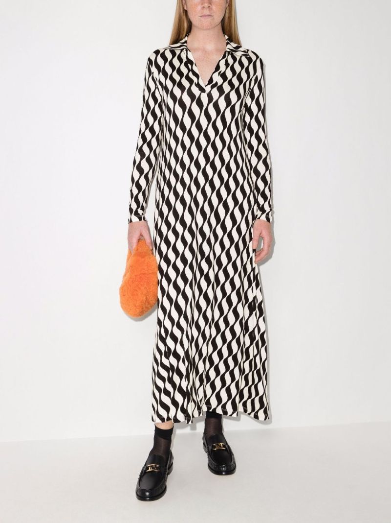 Tillie Wave Print Midi Dress