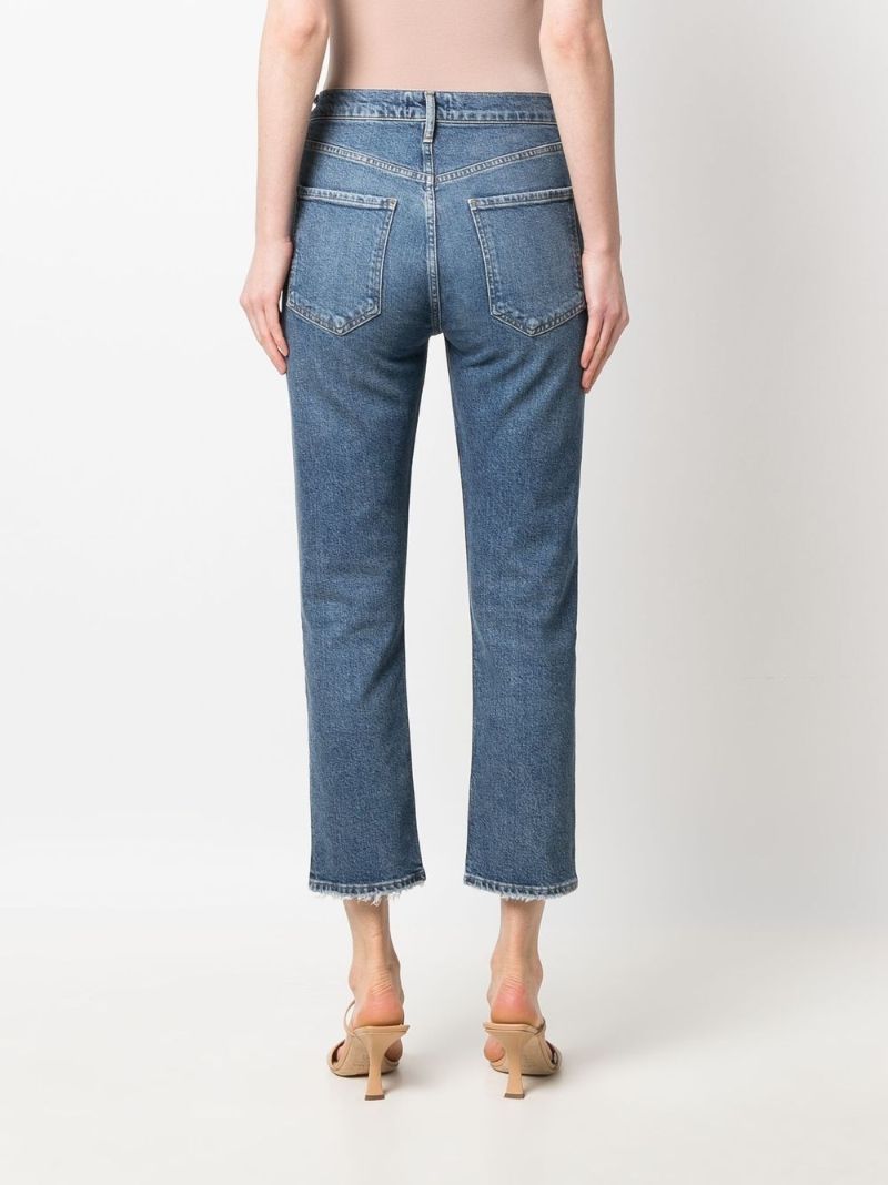 Blue Riley High Rise Slim Crop Jeans