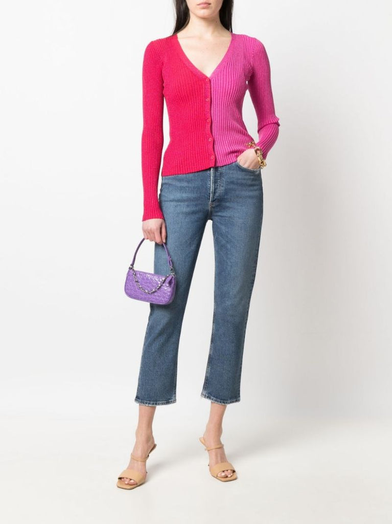 Blue Riley High Rise Slim Crop Jeans