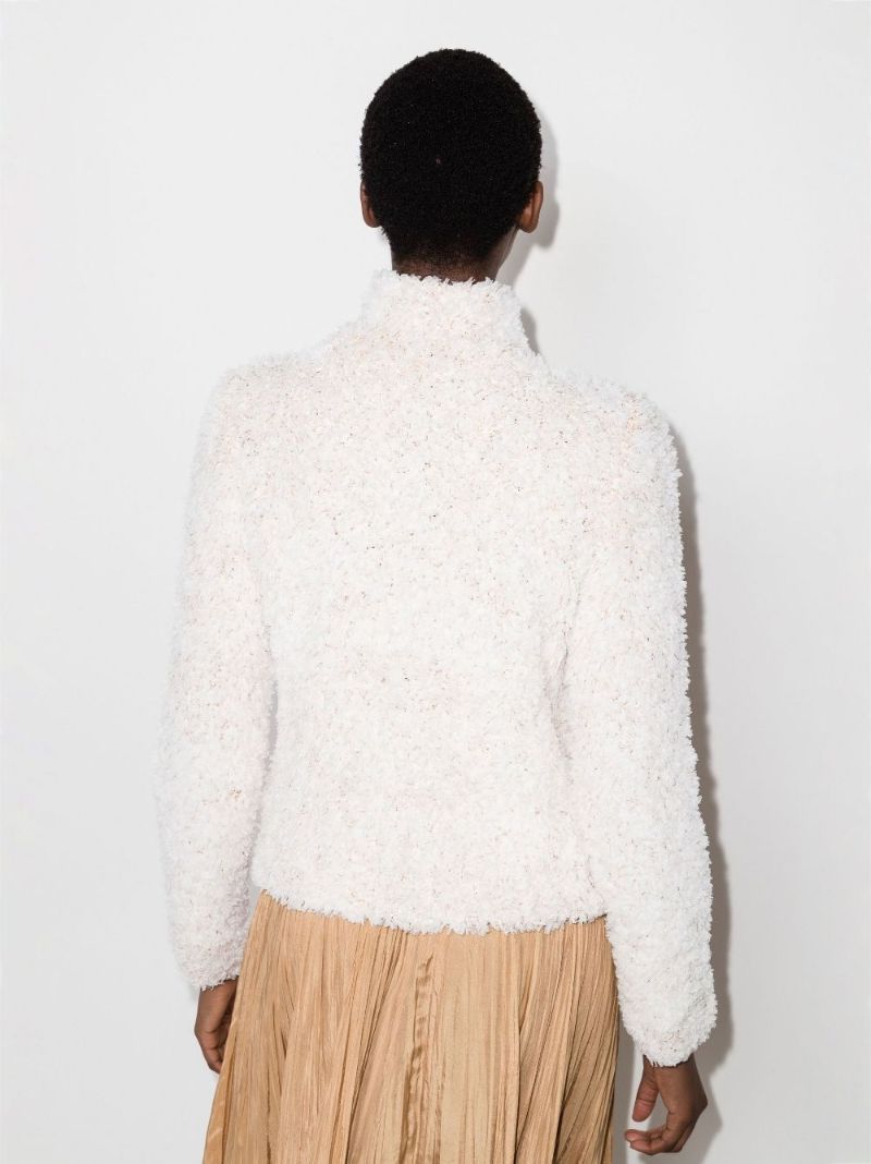 White Sequin-embellished Tulle Jumper