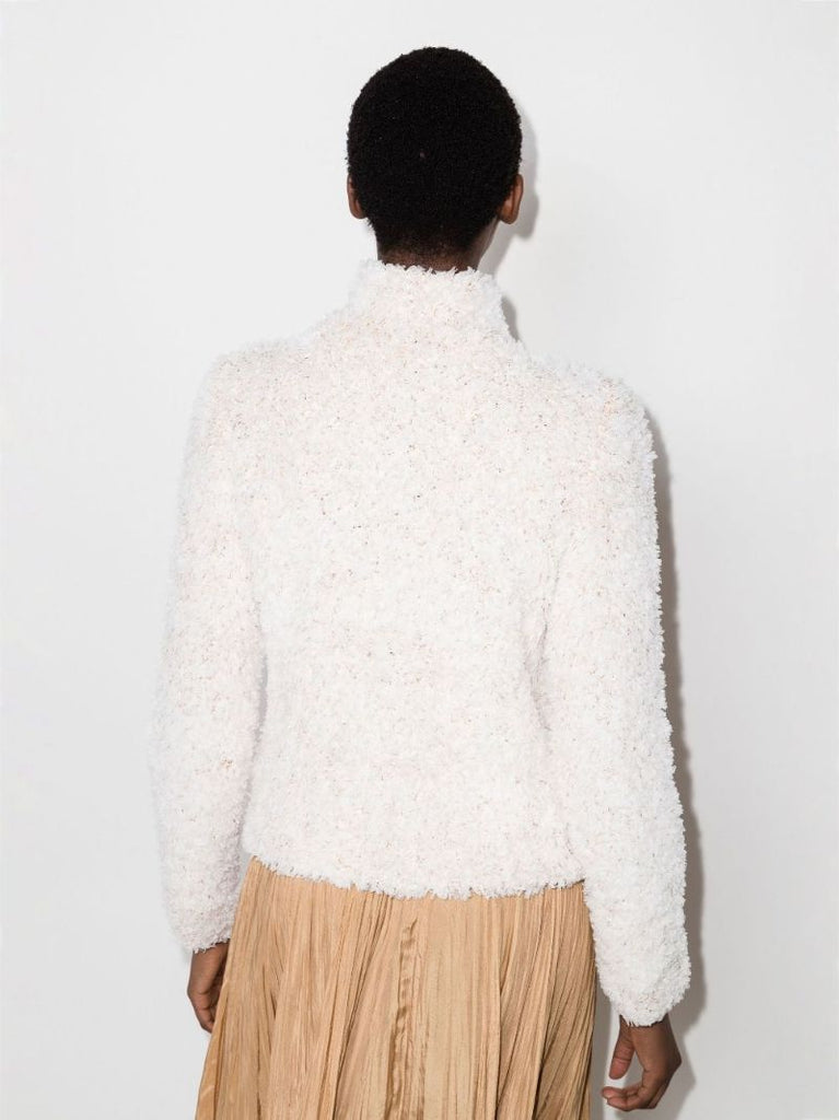 White Sequin-embellished Tulle Jumper
