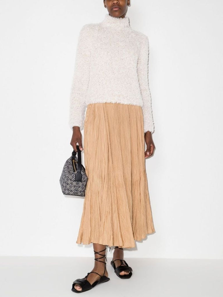 White Sequin-embellished Tulle Jumper