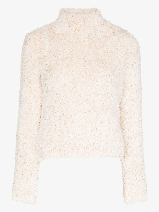 White Sequin-embellished Tulle Jumper